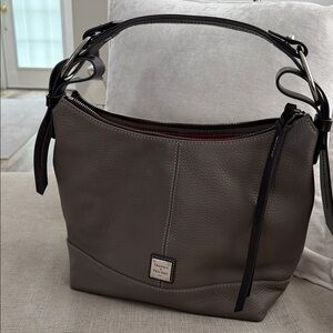 Dooney & Bourke Charcoal Leather Hobo Bag